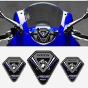 Resim Yamaha R6 Üçlü Siyah Mavi 3D sticker 
