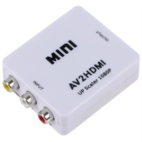 Resim Ti-Mesh Composite Av Cvbs 3Rca To Hdmı Video Converter Adapter Box Upscaler 720P 1080P 