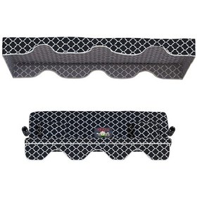 Resim Karaburun 3 Kişilik Salıncak Minderi Yedek Bahçe Salıncağı Minderi Süngersiz Kılıf Siyah - Beyaz 