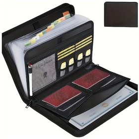 Resim Dashanshop Siyah Yangına Dayanıklı Cam Elyaf Klasör Su Geçirmez Belge Koruma Çantası 