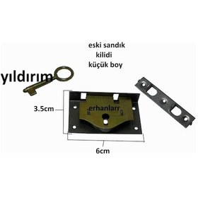 Resim 2 Adet Sandık Kilidi Çeyiz Sandıkları Eskilerden Küçük 