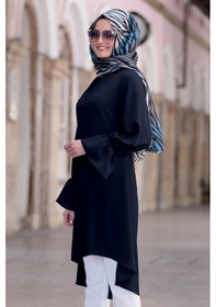 Resim Raika Moda Feryal Büyük Beden Pantolon Tunik Tesettür Takım Lacivert 
