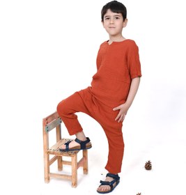 Resim Çift Kat Müslin Şalvar Pantolon | %100 Pamuk - Neon Yeşil / 5-6 yaş 