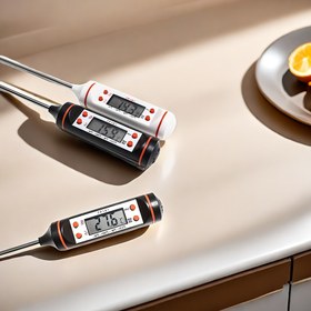 Resim BBQ için Dijital Prob Gıda Termometresi - Hassas Elektronik Sıcaklık Ölçümü, Izgara ve Kızartma İçin Temel, 10 Durumda Pişkinliği Hızlıca Kontrol Etme 