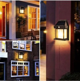 Resim Güneş Enerjili Duvar Lambası, Hareket Sensörlü S-50 