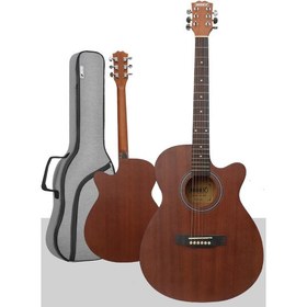 Resim Midex PHX-187 Masif Ağaç Akustik Gitar 4/4 Yetişkin Boy (Gigbag Çanta Tuner Askı Capo) 