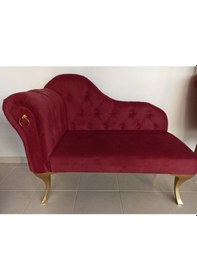Resim Modern Köşe Koltuğu Alda Josefin Puf Bench Bordo 