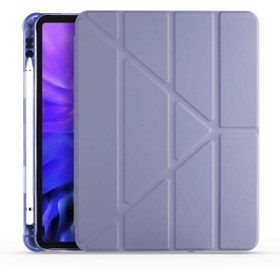 Resim WANNA PROTECT Ipad 10. Nesil 10.9 inç Kılıf Katlanır Kalem Bölmeli Standlı Uyku Modlu Tablet Kılıfı 