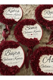 Resim TAN EVENT 30 Cm Gelin Defi Bordo ,Kına Gecesi,henna Night,bekarlığa Veda Gelin Tefi 