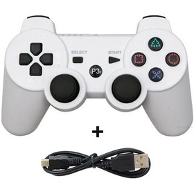 Resim Kablosuz Denetleyici Desteği Bluetooth Ps3 Konol Joystick Playstation 3 Joy White 
