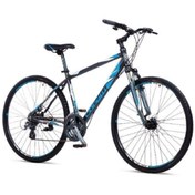 Resim Corelli Trivor 5.1 V Fren Shimano 21 Vites 28 Jant Şehir Tur Bisikleti Koyu Gri Mavi Beyaz 18 Kadro 