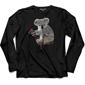 Resim Kendim Seçtim Koala Bear Uzun Kollu Tişört Baskılı Çocuk T-shirt 