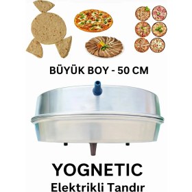 Resim Yognetic Büyük Boy Elektrikli Tandır | Ekmek Yapma Makinesi | Çok Amaçlı Pişirici - 50 CM | İNOX 