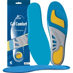 Resim Gel Comfort GC11 | Yumuşak Jel Spor Ayakkabı Tabanı, Şok Emici, Ark Destekli Ortopedik Konfor İç Tabanlık 