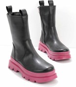 Resim Bambi Mat Siyah Fuşya Kadın Bot & Bootie K02891100409 