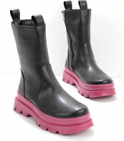 Resim Bambi Mat Siyah Fuşya Kadın Bot & Bootie K02891100409 