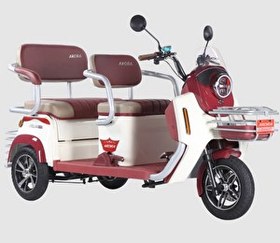 Resim Arora Felix New 3 Tekerlekli Geniş Koltuk Bordo Elektrikli Motosiklet 