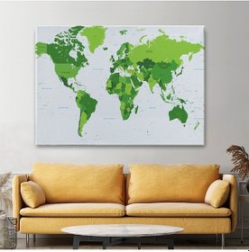 Resim Es10 modagos068 Dünya Haritası Dekoratif Kanvas Tablo 1057 (150 x 85) 