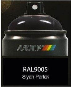 Resim Motip Carat Ral9005 Siyah Parlak Sprey Boya 400Ml Made in Germany N11.21 