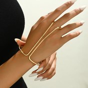 Resim Kadınlar için 1 Adet Altın Açık Manşet Bilezik - Minimalist Dalgalı Tasarım, Günlük ve Parti Kullanımı İçin Çinko Alaşımlı El Takısı, Çok Yönlü Bileklik | Şık Bilek Aksesuarı | Sanatsal Tasarım 