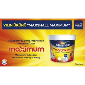 Resim Marshall Maximum Silikonlu Ipek Mat Boya - Yeni Gri Kayrak 