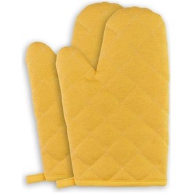 Resim Yanmaz Ve Isıya Dayanıklı Fırın Eldiveni 2 Eldiven Sarı 