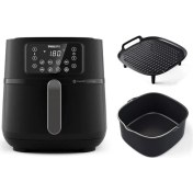 Resim Yüksek Kapasiteli Uzaktan Bağlantılı Xxl Airfryer, 1.4 Kg, 7.2 L Siyah 