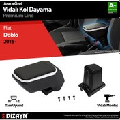 Resim S-dizayn Fiat Doblo Kol Dayama Kolçak Abs Vidalı Gri 2015 Üzeri A 