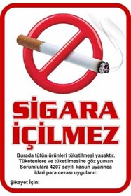 Resim Nevia ‘sigara Içilmez’ Uyarı Afişi (32x45 Cm) 