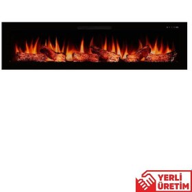 Resim Masta 160 Elektrikli Şömine - Isıtıcısız, Cam Çerçeveli, Sınırsız 