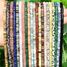Resim 4x2mm Doğal Taş Aralayıcı Boncuklar - Turkuaz, Kuvars, Lapis Lazuli & Daha Fazlası Düz Yuvarlak Disk Boncuklar Takı DIY için, Bilezik Yapım Malzemeleri Çok Renkli Değerli Taşlı Boncuklarla Kolyeler, Küpeler, El Yapımı El Sanatları, Doğal Taş Boncuklar, Cilalı Taşlar, Pürüzsüz Yüzey, El Sanatları Tutkunları, Küpe Aksesuarları, Boncuklama Meraklıları 