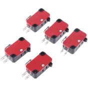Resim 5 Adet 250v 16a Emniyet Mikro Limit Anahtarı V-15-1c25 Makaralı Kol Çıtçıtlı. 