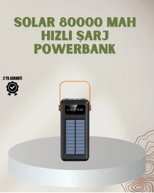 Resim Ceylan Adam Powerbank Solar Fenerli Çoklu Kablolu Taşınabilir Şarj Aleti Çok Renkli 