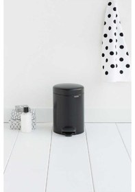 Resim Çöp Kovası, Pedallı, Soft, 3lt - Mat Siyah Mat Siyah 