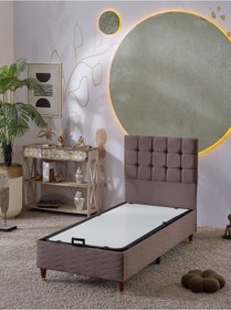 Resim Beehanem Bengü 90x190 Tek Kişilik Baza Başlık 2 Li Set Jeryy Krem 