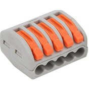 Resim Symbee 50 Adet Pct-215 Mini Hızlı Bağlantı Terminali, Bakır İletken, Ateş Engelleme Pc Kabuk, 5 Delikli Elektrik Bağlantı Bloku 