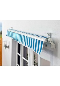 Resim Evinizin_Atolyesi Polyester Tente Mavi-Beyaz 300X200 Cm 