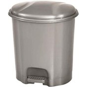Resim Motek Elit Pedallı Plastik Çöp Kovası İç Kovalı 6 Lt Gümüş Gri 