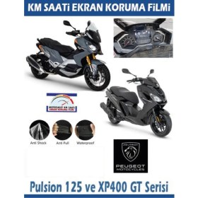 Resim Peugeot Pulsion 125 / XP400 Gt Serisi Motosiklet Ekran Km Koruyucu 