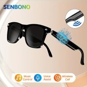 Resim SENBONO Yeni Akıllı Gözlükler, Müzik için Kablosuz Kulaklıklarla, Sürüş ve Açık Hava Sporları için İdeal, HD Kulaklıklar, Stereo Çift Hoparlörler ve Dokunmatik Kontroller, Hem Erkekler Hem de Kadınlar için Mükemmel Hediye 