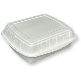 Resim Home 100 Adet 1000 GR Bölmesiz Kapaklı Köpük Tabak 