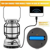 Resim Kamp Güneş Fener Açık Su Geçirmez Şarj Edilebilir Fener Kamp İçin Led Işıkları Asın Titrek Alev Işığı Siyah 