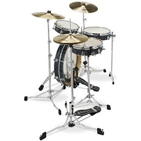 Resim DW Drums Performance Serisi 4 Parça Low Pro Akusitk Davul (Black Diamond) 