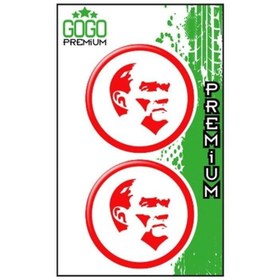 Resim gogo premium ATATÜRK 2 (5X5 cm) İKİLİ DAMLA ETİKET 