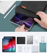 Resim Zyzqstore 12,9-13,3 İnç İpad Uyumlu, Çoklu Bölmeli, Yüksek Kapasiteli Lacivert Saklama Çantası Postacı 