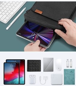 Resim Zyzqstore 12,9-13,3 İnç İpad Uyumlu, Çoklu Bölmeli, Yüksek Kapasiteli Lacivert Saklama Çantası Postacı 