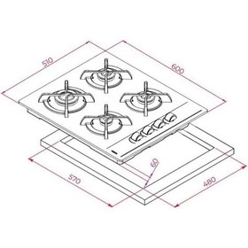 Resim Teka HAK 629 WH - GBC 64002 KBC WH - TVT 60 Beyaz Ankastre Set 