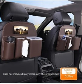 Resim Xuweiwei Araç Organizatörü Coffee Brown Katlanır Masa Tablet Ve Bardak Tutucu 