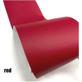 Resim Kendinden Yapışkanlı Deri Tamir Bandı Yama Kanepe Araba Koltuğu Mobilya İçin Red 50x120cm 