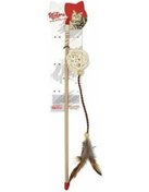 Resim Natura Deri Tüylü 45 CM Bambu Top Kedi Oltası 